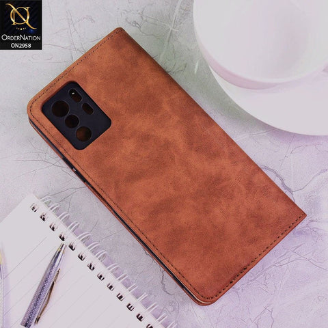 Xiaomi Poco X3 GT Cover - Brown - Elegent Leather Wallet Flip book Card Slots Case
