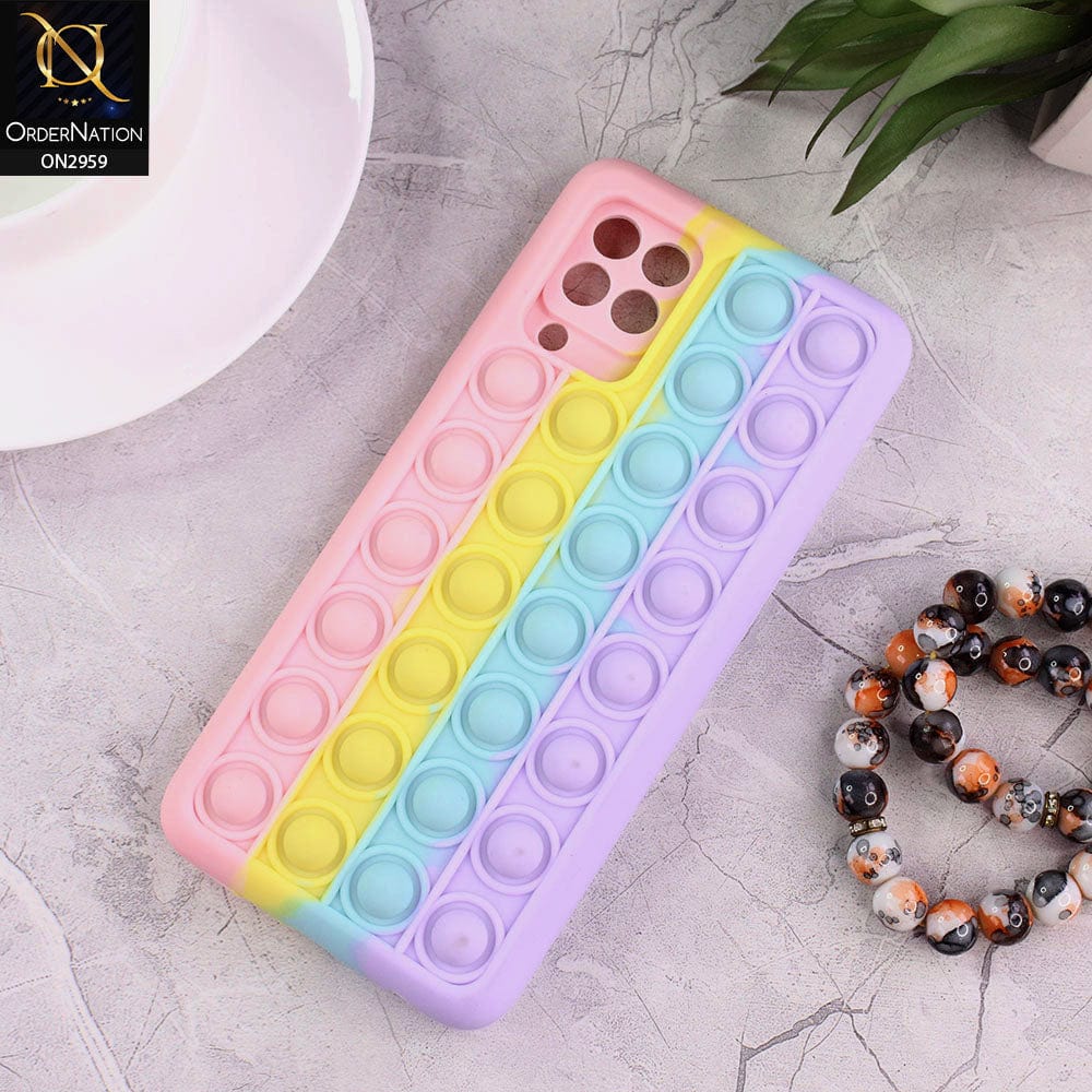 Samsung Galaxy M32 Cover - Pink - Trendy Fidget Stress Relief Bubble Soft Case