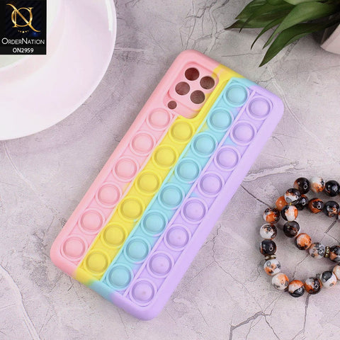 Samsung Galaxy M32 Cover - Pink - Trendy Fidget Stress Relief Bubble Soft Case