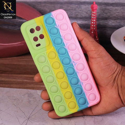 Oppo A54 4G Cover - Light Green - Trendy Fidget Stress Relief Bubble Soft Case