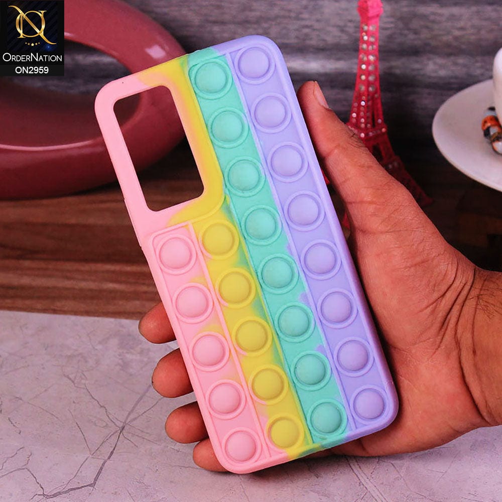 Tecno Camon 18P Cover - Pink - Trendy Fidget Stress Relief Bubble Soft Case