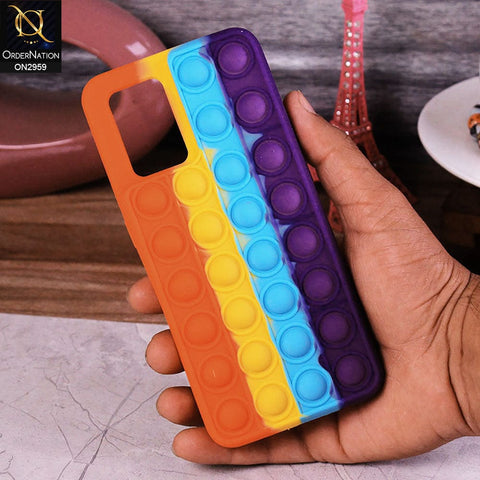 Oppo A95 4G Cover - Orange - Trendy Fidget Stress Relief Bubble Soft Case