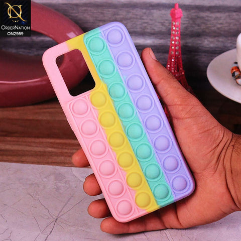 Oppo F19s Cover - Pink - Trendy Fidget Stress Relief Bubble Soft Case