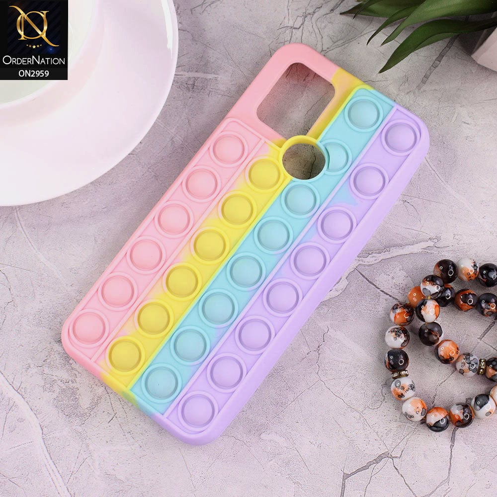 Infinix Hot 10 Cover - Pink - Trendy Fidget Stress Relief Bubble Soft Case