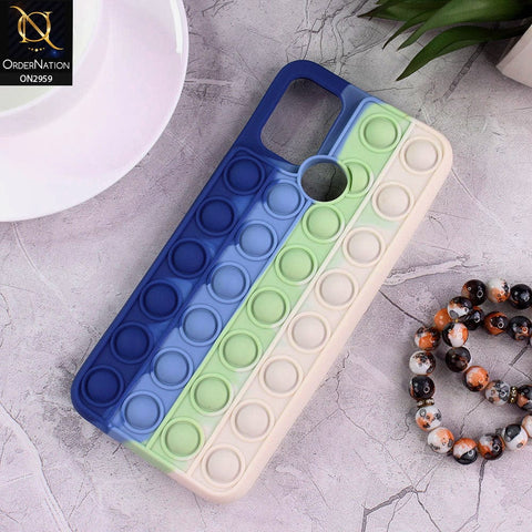 Infinix Hot 11 Play Cover - Blue - Trendy Fidget Stress Relief Bubble Soft Case
