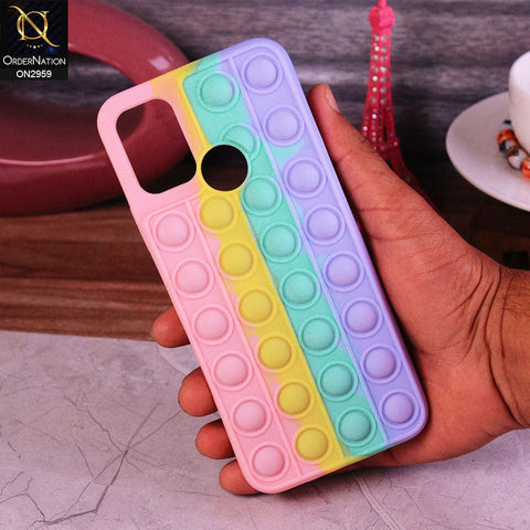 Infinix Hot 10 Play Cover - Pink - Trendy Fidget Stress Relief Bubble Soft Case
