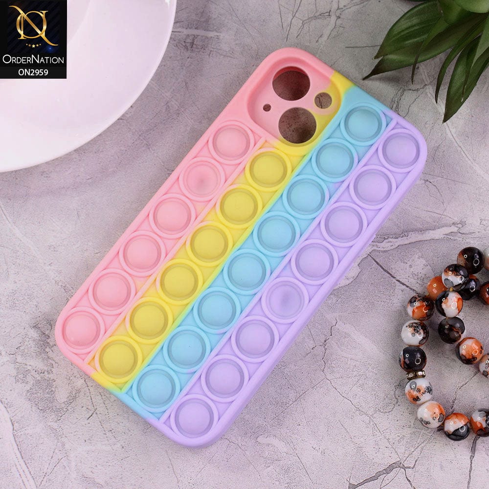 iPhone 13 Cover - Pink - Trendy Fidget Stress Relief Bubble Soft Case