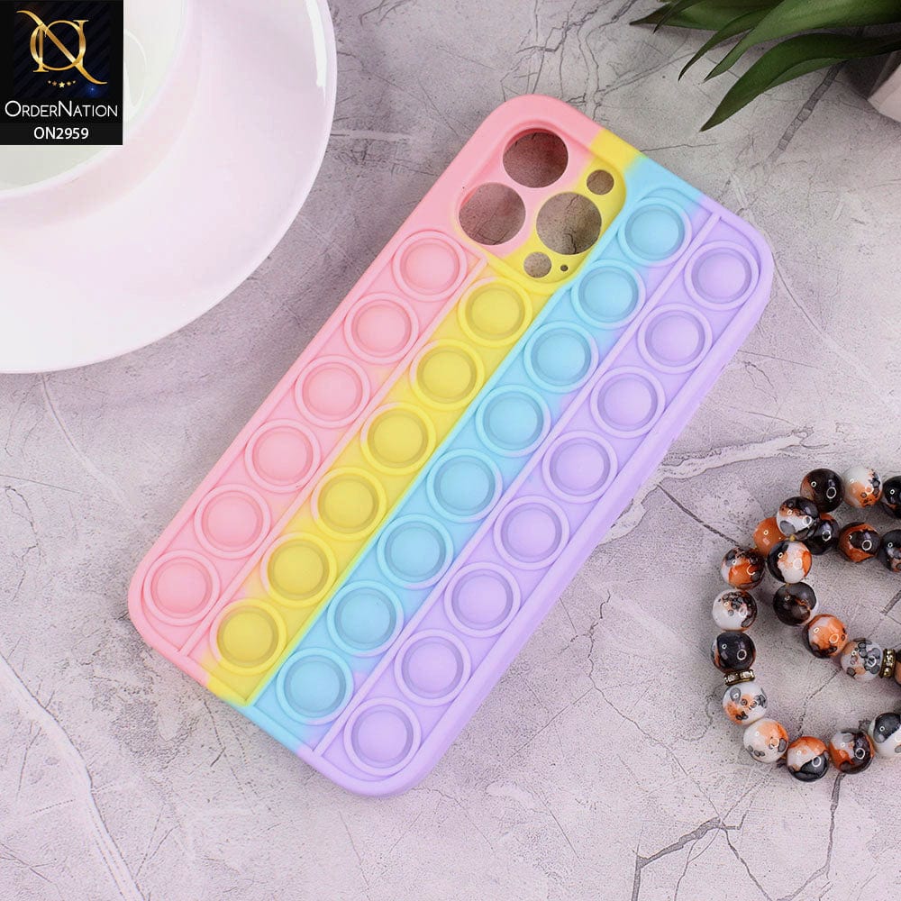 iPhone 13 Pro Max Cover - Pink - Trendy Fidget Stress Relief Bubble Soft Case
