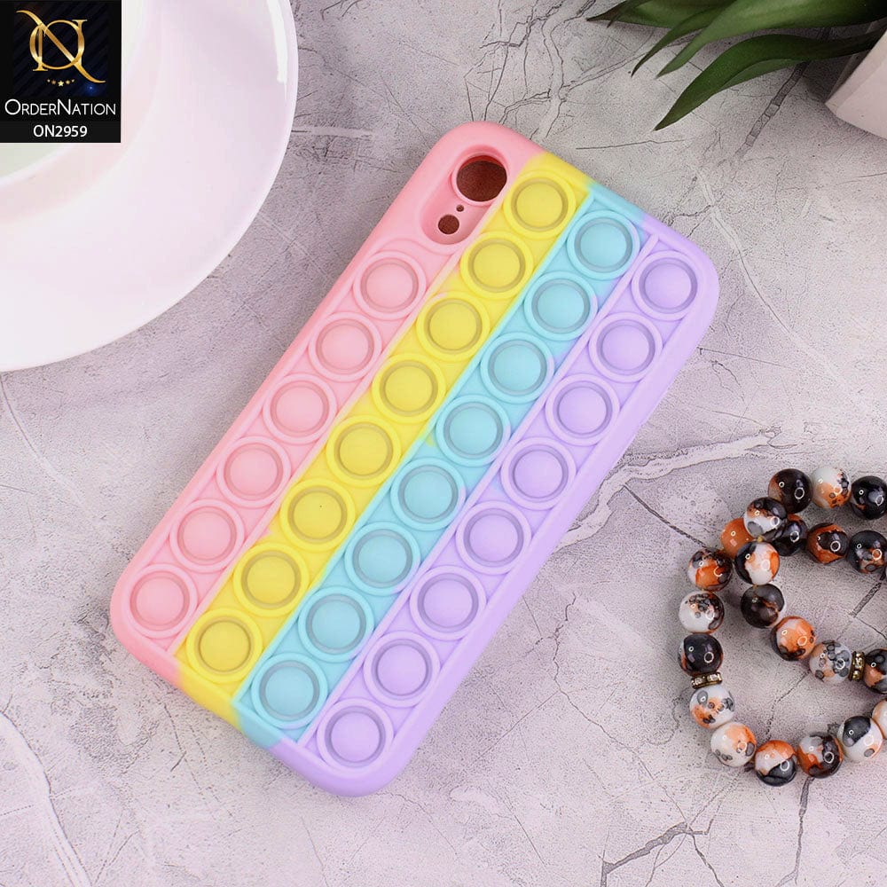 iPhone XR Cover - Pink - Trendy Fidget Stress Relief Bubble Soft Case
