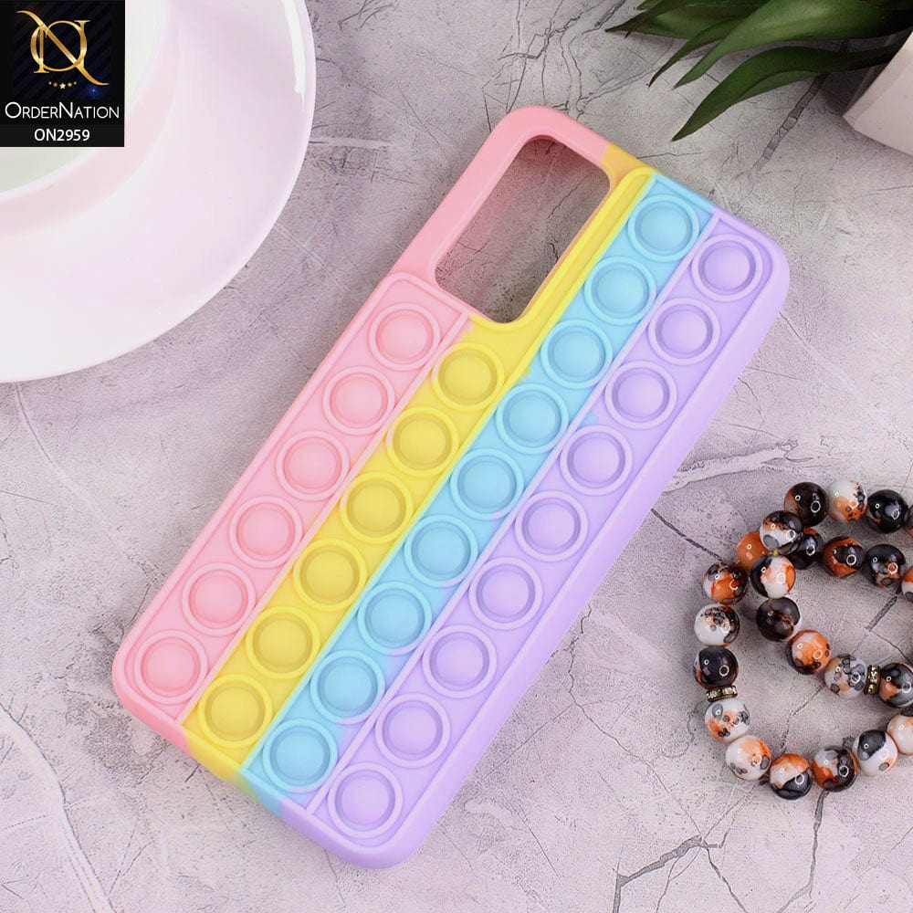 Tecno Pova 2 Cover - Pink - Trendy Fidget Stress Relief Bubble Soft Case