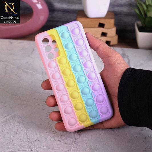 Samsung Galaxy A52 Cover - Pink - Trendy Fidget Stress Relief Bubble Soft Case