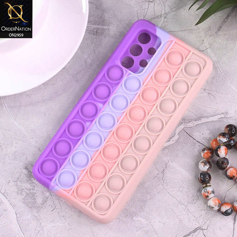 Samsung Galaxy A32 Cover - Purple - Trendy Fidget Stress Relief Bubble Soft Case