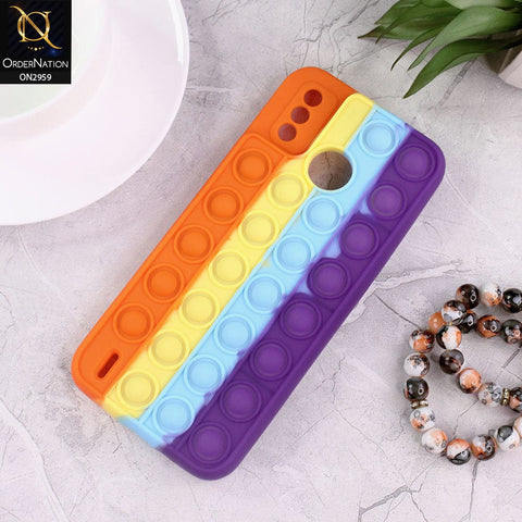 Tecno Spark 6 Go Cover - Orange - Trendy Fidget Stress Relief Bubble Soft Case
