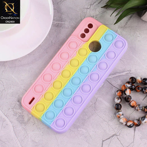 Tecno Spark 6 Go Cover - Pink - Trendy Fidget Stress Relief Bubble Soft Case