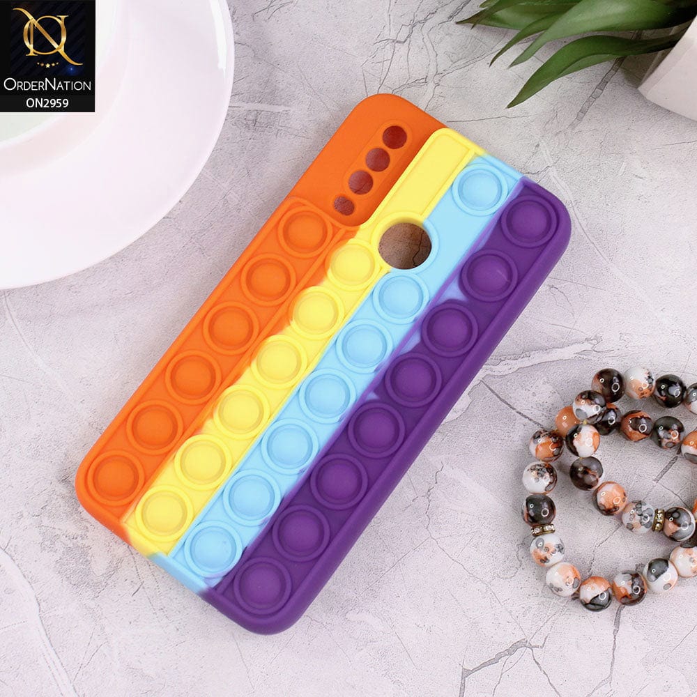 Vivo Y12 Cover - Orange - Trendy Fidget Stress Relief Bubble Soft Case