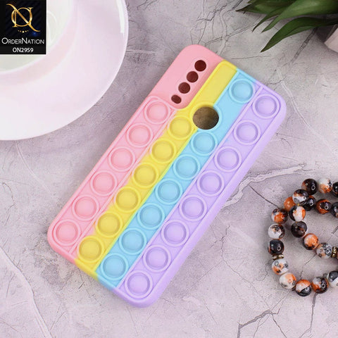 Vivo Y17 Cover - Pink - Trendy Fidget Stress Relief Bubble Soft Case