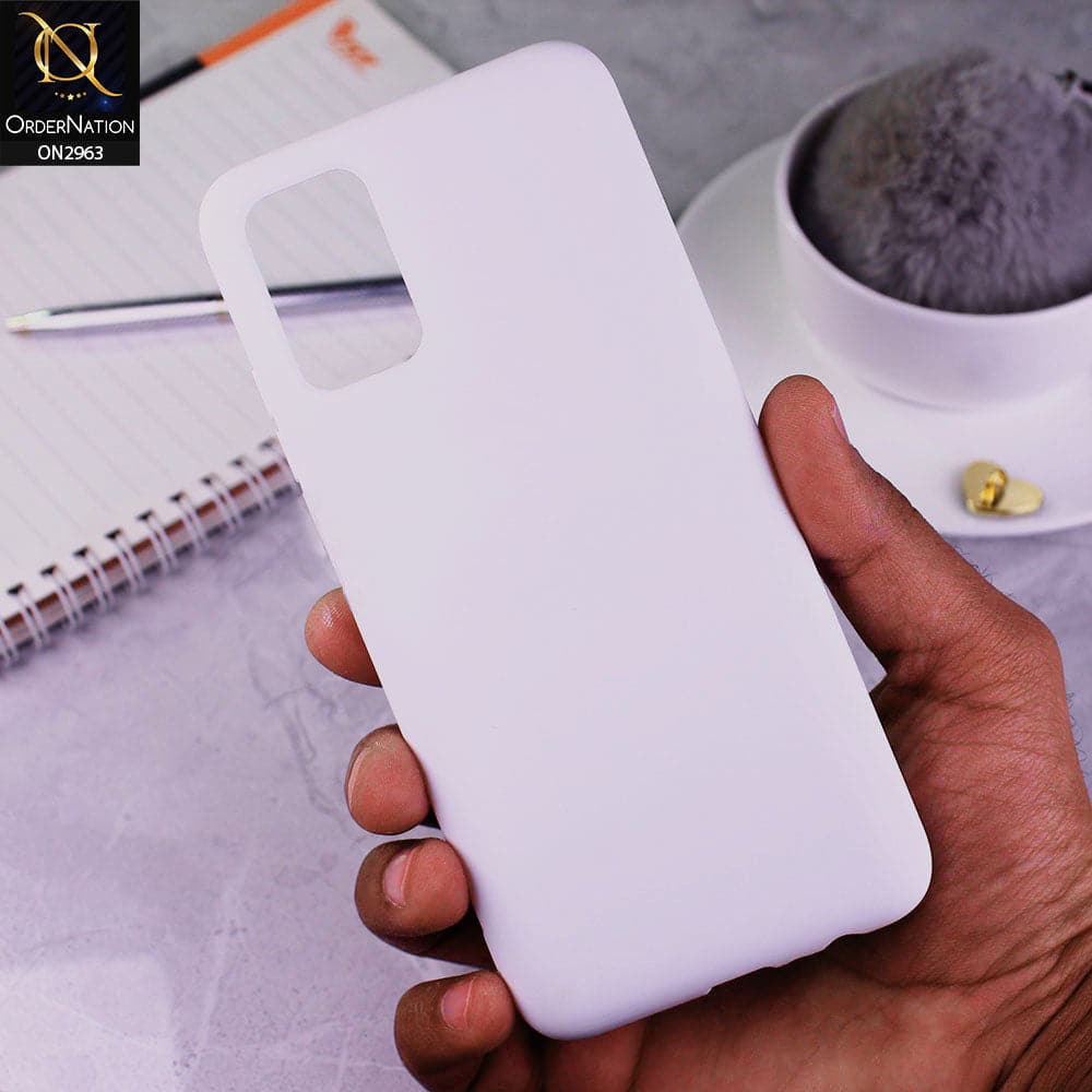 Samsung Galaxy A51 Cover - White - Silky Feel Soft Silicone Protective Case