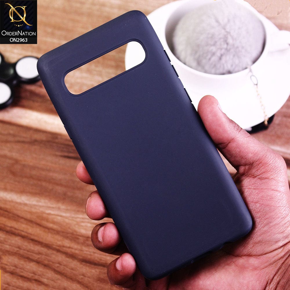 Samsung Galaxy S10 5G Cover - Midnight Blue - Silky Feel Soft Silicone Protective Case