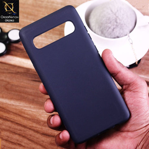 Samsung Galaxy S10 5G Cover - Midnight Blue - Silky Feel Soft Silicone Protective Case