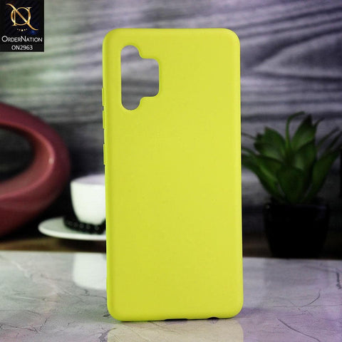 Samsung Galaxy A32 Cover - Neon Yellow - Silky Feel Soft Silicone Protective Case