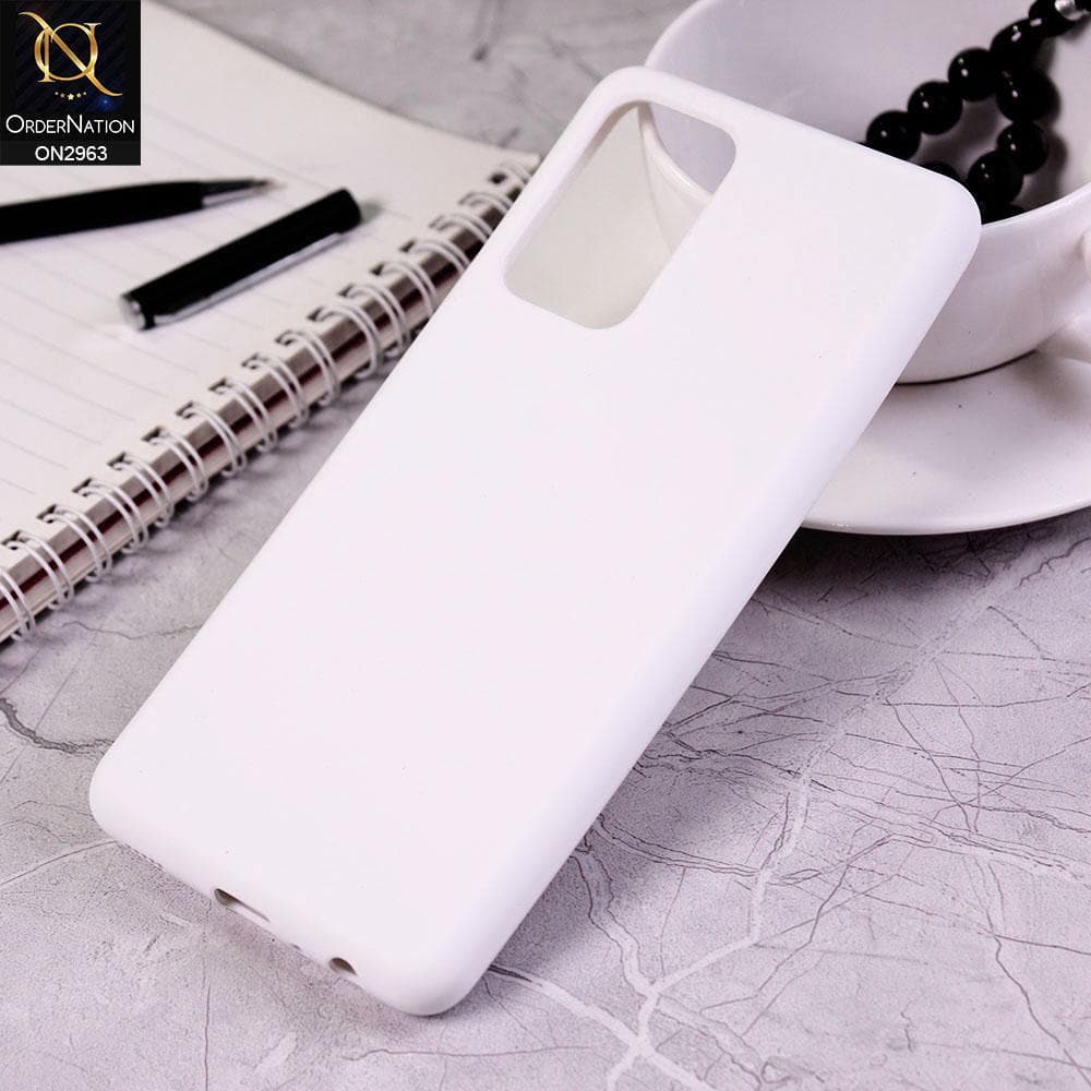 Samsung Galaxy A52 Cover - White - Silky Feel Soft Silicone Protective Case