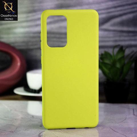 Samsung Galaxy A72 Cover - Neon Yellow - Silky Feel Soft Silicone Protective Case