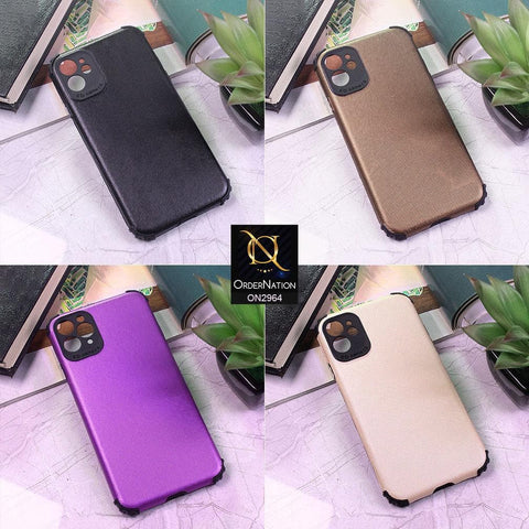 iPhone 12 Mini Cover - Black - New Jeans Texture Synthetic Leather Style Soft Case