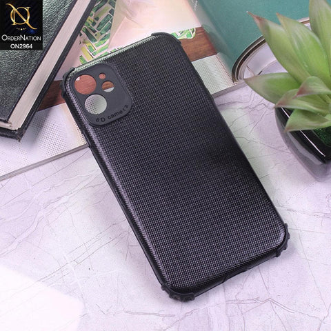 iPhone 12 Mini Cover - Black - New Jeans Texture Synthetic Leather Style Soft Case