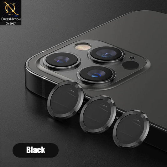 iPhone 11 Pro Max Protector - Metal Ring Camera Glass Protector