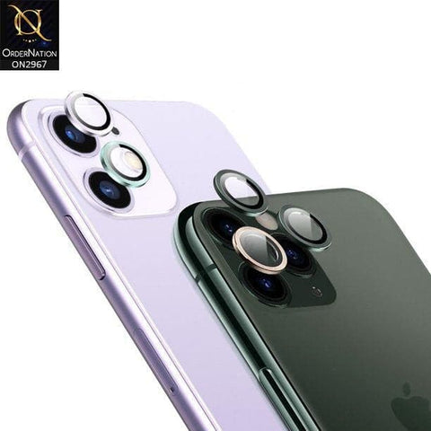 iPhone 12 Pro Max Protector - Metal Ring Camera Glass Protector