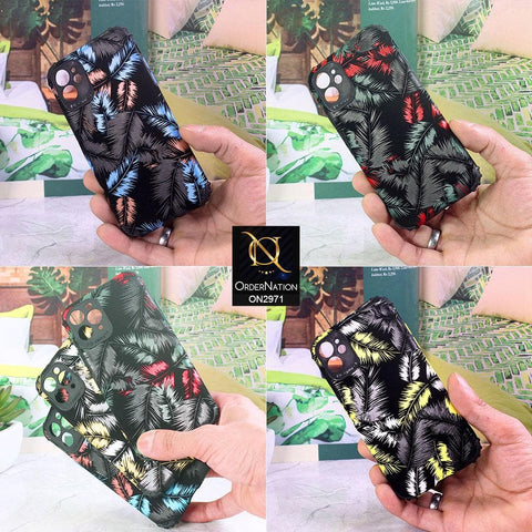 iPhone 12 Cover - Yellow - New Forest Series Aura Leaves Soft Case