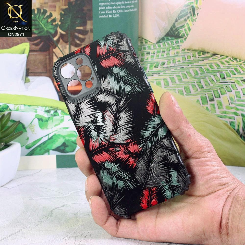 iPhone 12 Pro Cover - Green - New Forest Series Aura Leaves Soft Case