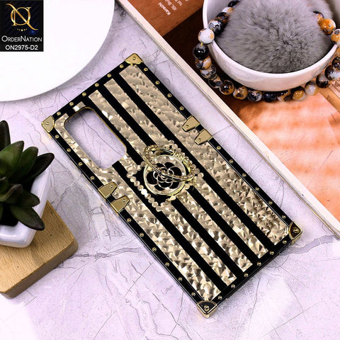 Xiaomi Redmi Note 11 Cover - Design 2 - 3D illusion Gold Flowers Soft Trunk Case With Ring Holder