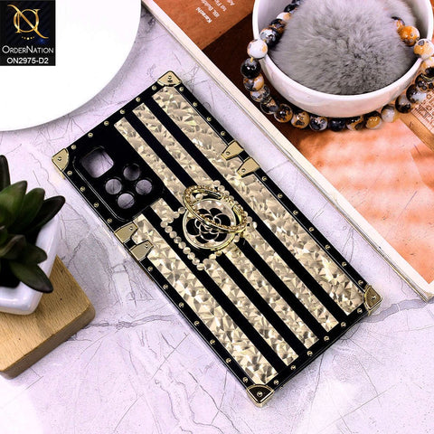 Xiaomi Redmi Note 11E Pro Cover - Design 2 - 3D illusion Gold Flowers Soft Trunk Case With Ring Holder
