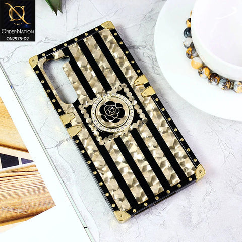 Samsung Galaxy S23 Plus 5G Cover - Design2 - 3D illusion Gold Flowers Soft Trunk Case With Ring Holder