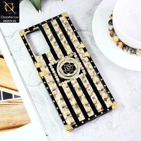 Infinix Zero X Neo Cover - Design2 - 3D illusion Gold Flowers Soft Trunk Case With Ring Holder