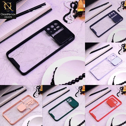 Samsung Galaxy A10s Cover - Black - Transparent Matte Shockproof Camera Slide Protection Case