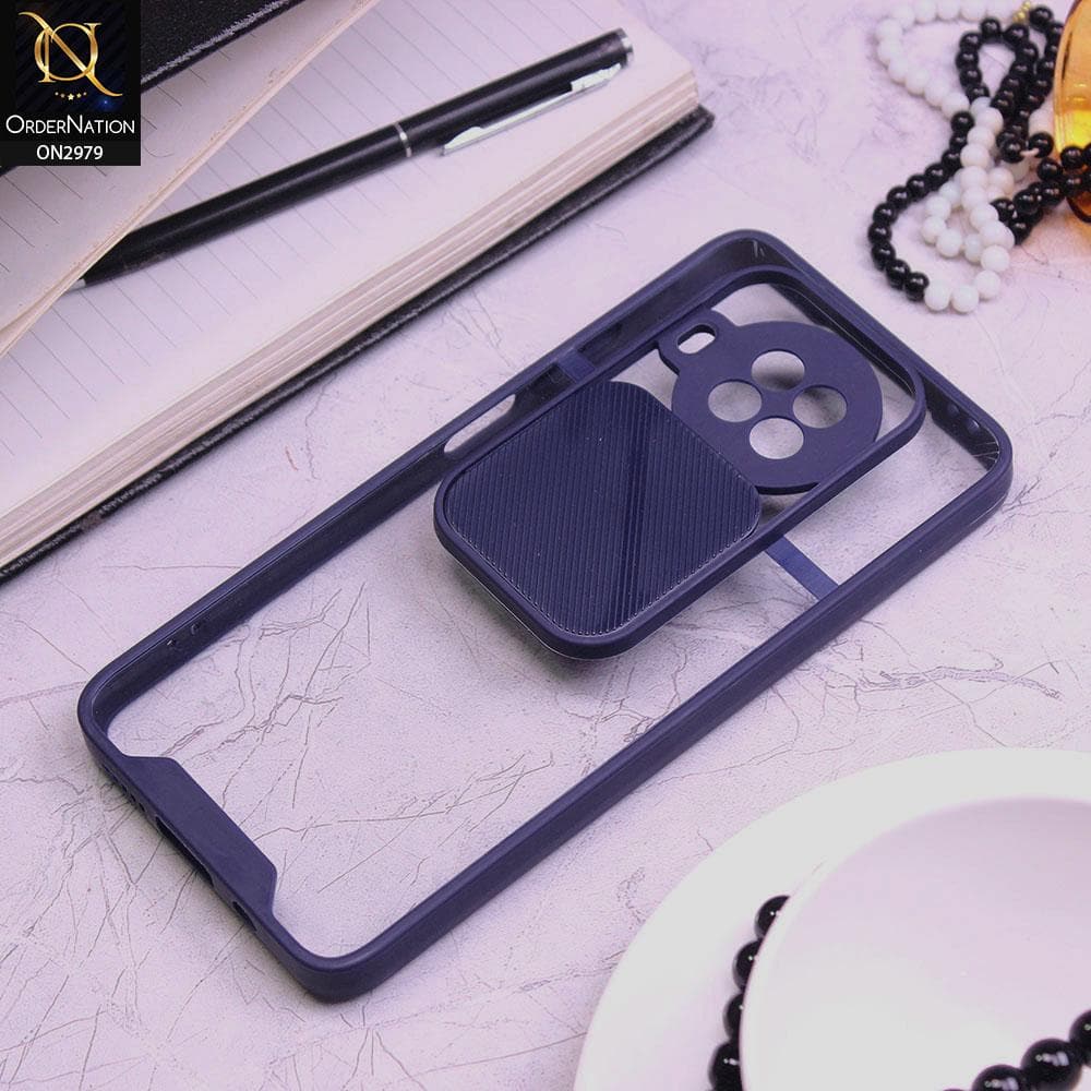 Xiaomi Mi 10T Lite Cover - Blue - Transparent Matte Shockproof Camera Slide Protection Case