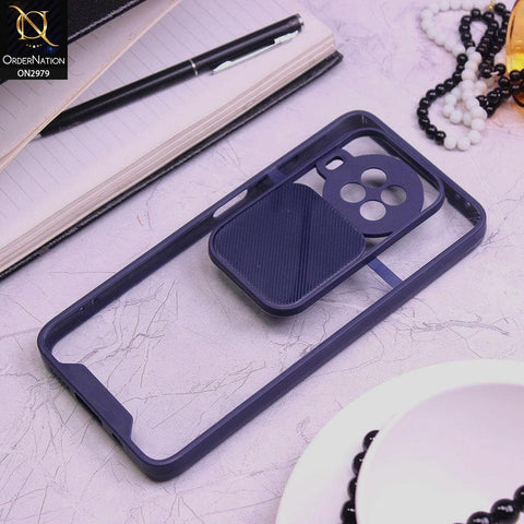 Xiaomi Mi 10T Lite Cover - Blue - Transparent Matte Shockproof Camera Slide Protection Case