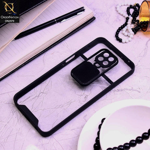 Xiaomi Redmi Note 9S Cover - Black - Transparent Matte Shockproof Camera Slide Protection Case