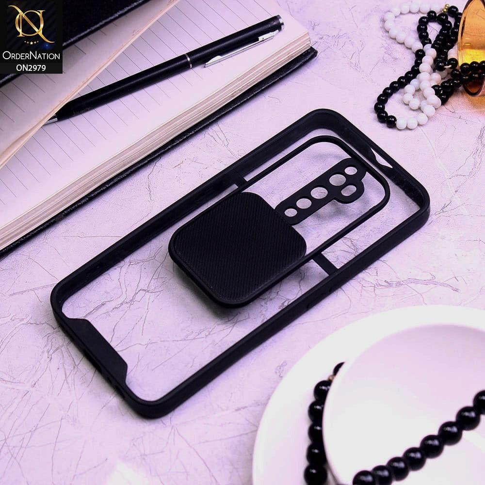 Oppo Reno 2Z Cover - Black - Transparent Matte Shockproof Camera Slide Protection Case