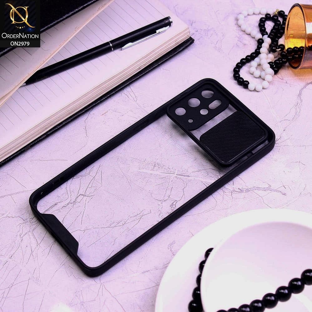 Samsung Galaxy S20 Plus Cover - Black - Transparent Matte Shockproof Camera Slide Protection Case