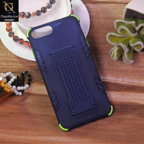iPhone 8 Plus / 7 Plus Cover - Blue - New Style Soft Finger Grip Holder soft Case