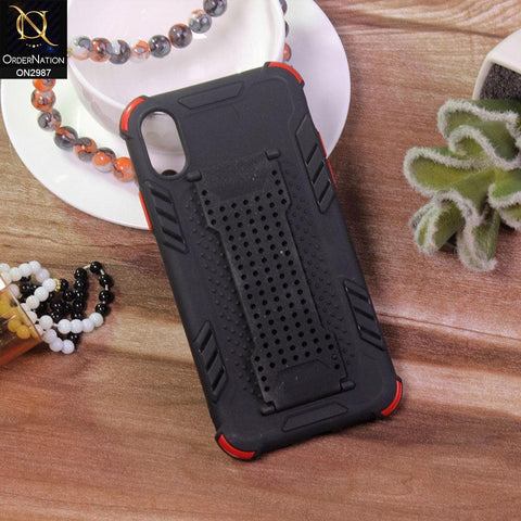 iPhone XS / X Cover - Black - New Style Soft Finger Grip Holder soft Case