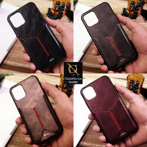 iPhone 11 Pro Max - Black - New Arrival Vintage Look Card Pocket Back Shell Soft Case