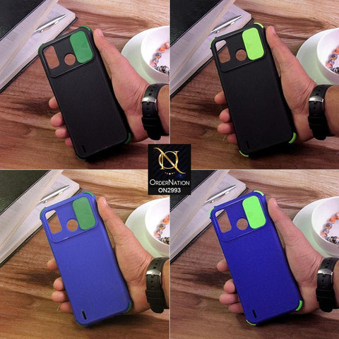 Tecno Spark 6 Go Cover - Design 2 - Neon Color Slider Camera Protection Case