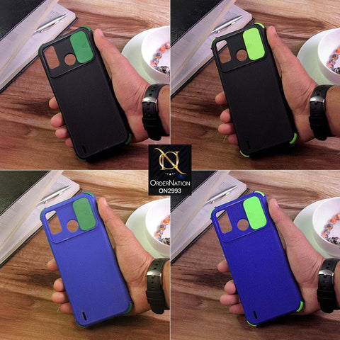 Vivo Y20i Cover - Design 2 - Neon Color Slider Camera Protection Case