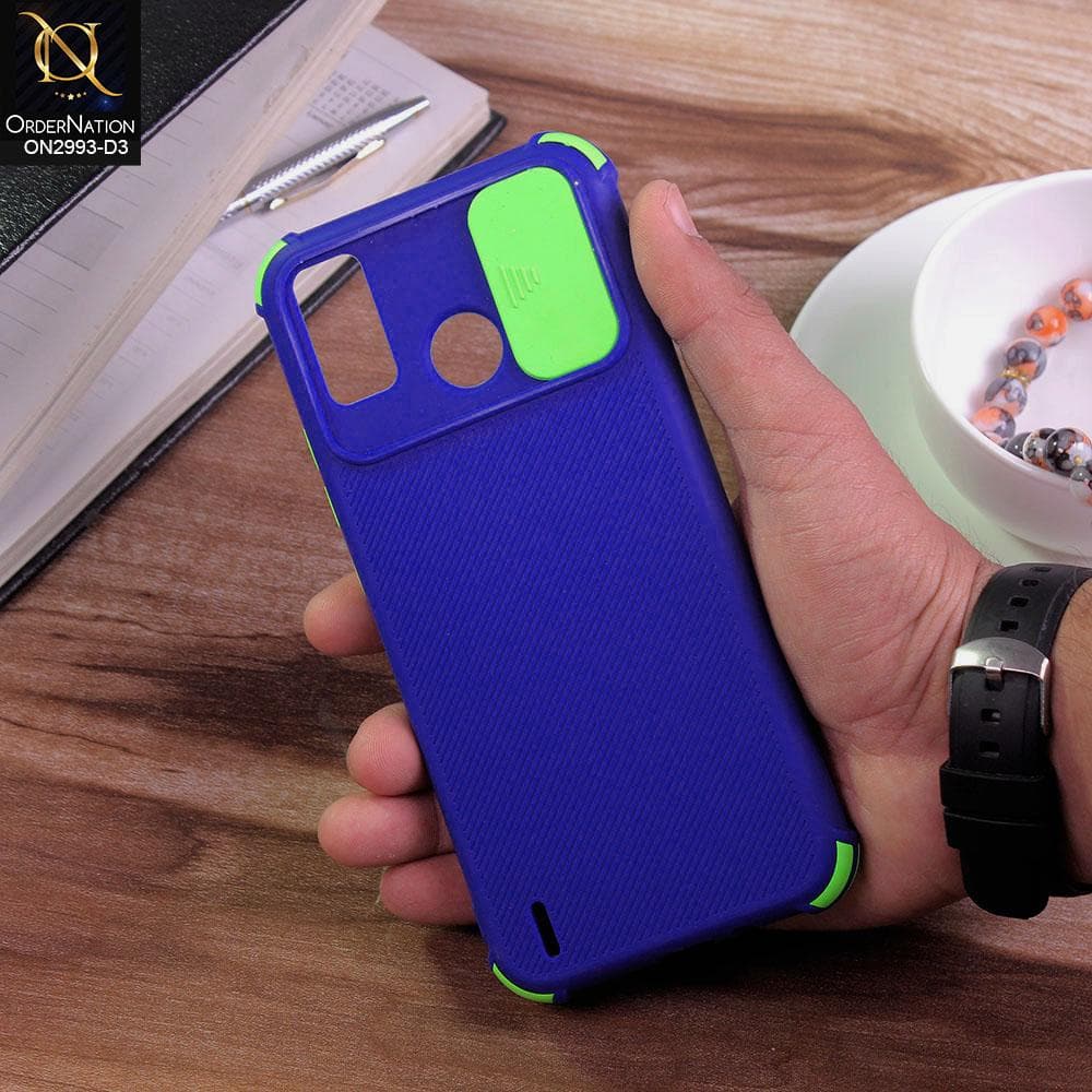 Tecno Spark 6 Go Cover - Design 3 - Neon Color Slider Camera Protection Case