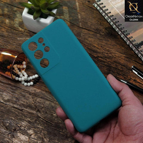Samsung Galaxy S21 Ultra 5G Cover - Cyan - New Stylish Soft Candy Colors Case