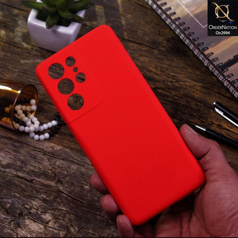 Samsung Galaxy S21 Ultra 5G Cover - Red - New Stylish Soft Candy Colors Case